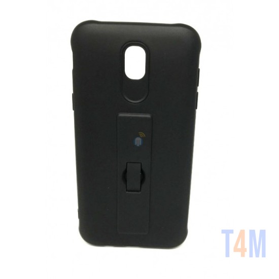 CAPA DE SILICONE MOTOMO COM ANEL DE DEDO PARA SAMSUNG J730 J7-2017 PRETO